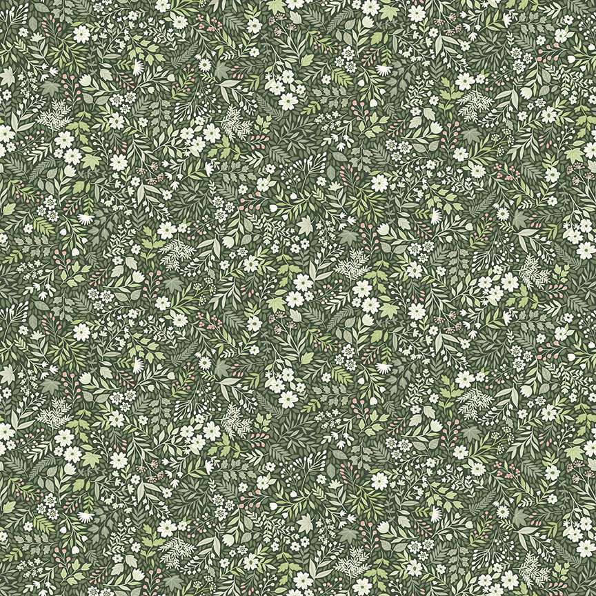 Tissu Foxwood Wildflower Green 20 x 110 cm