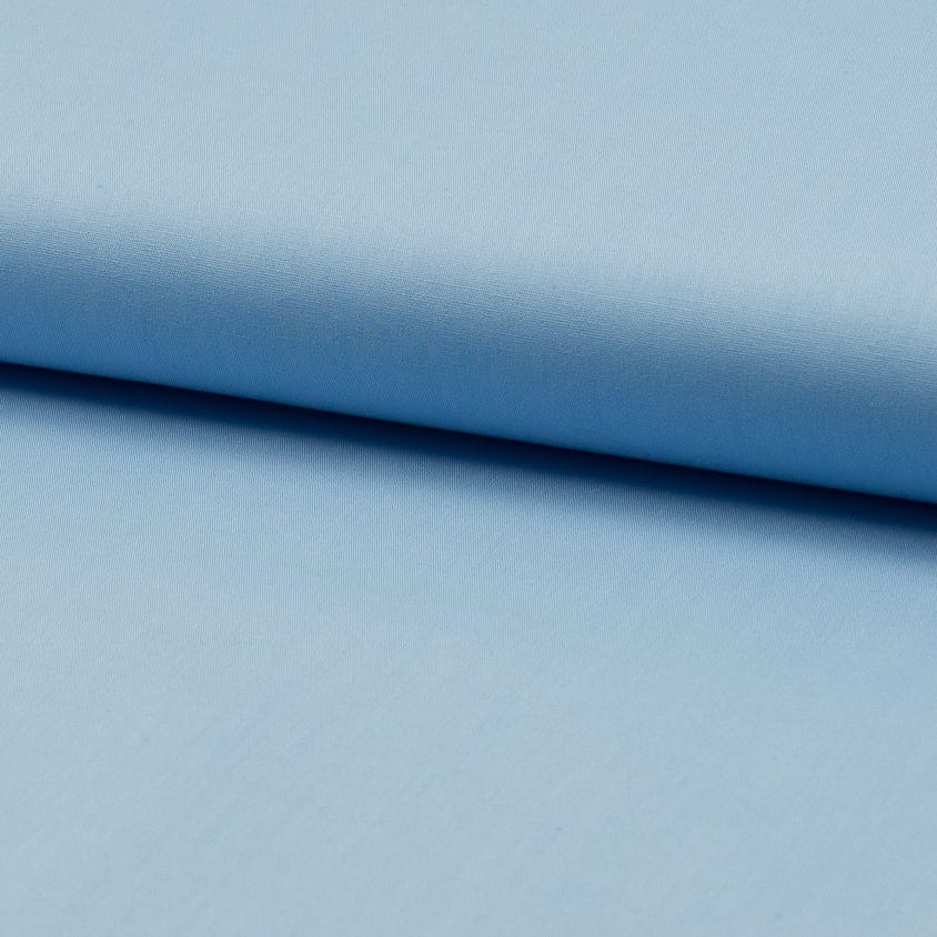 Popeline unie coloris bleu 20 x 140 cm