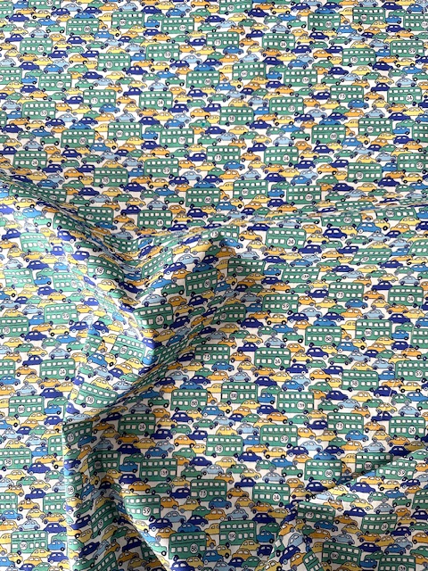 Liberty Organic Tana Lawn™ Hop on Hop off bleu Tamise coloris C 20 x 137 cm