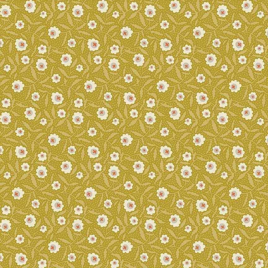Tissu Flower Box Bachelor Button Chartreuse 20 x 110 cm
