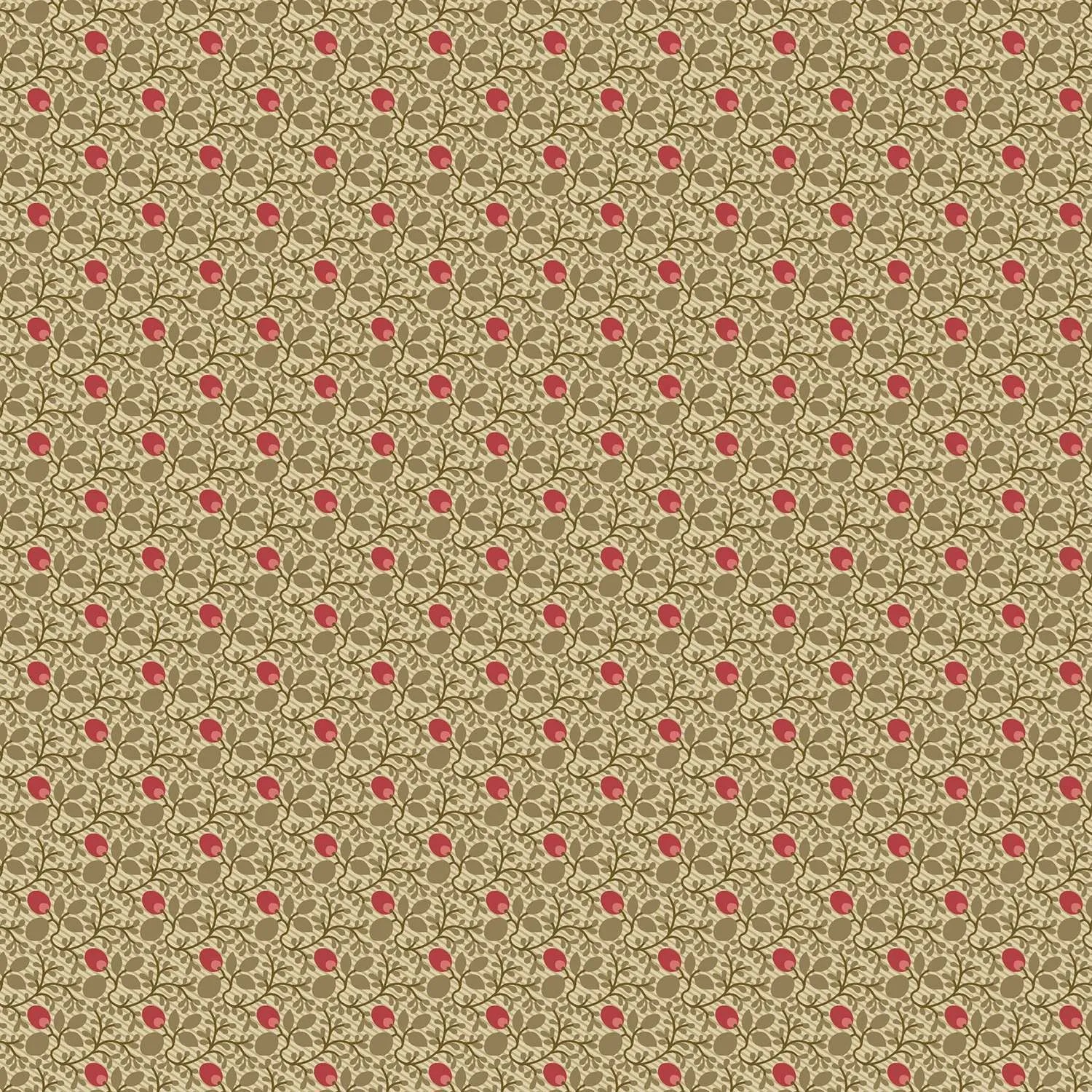Tissu Joy Cranberries Evergreen 20 x 110 cm