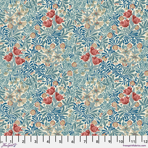 Tissu Morris & Co. Emery Walker Bower Indigo 20 x 110 cm