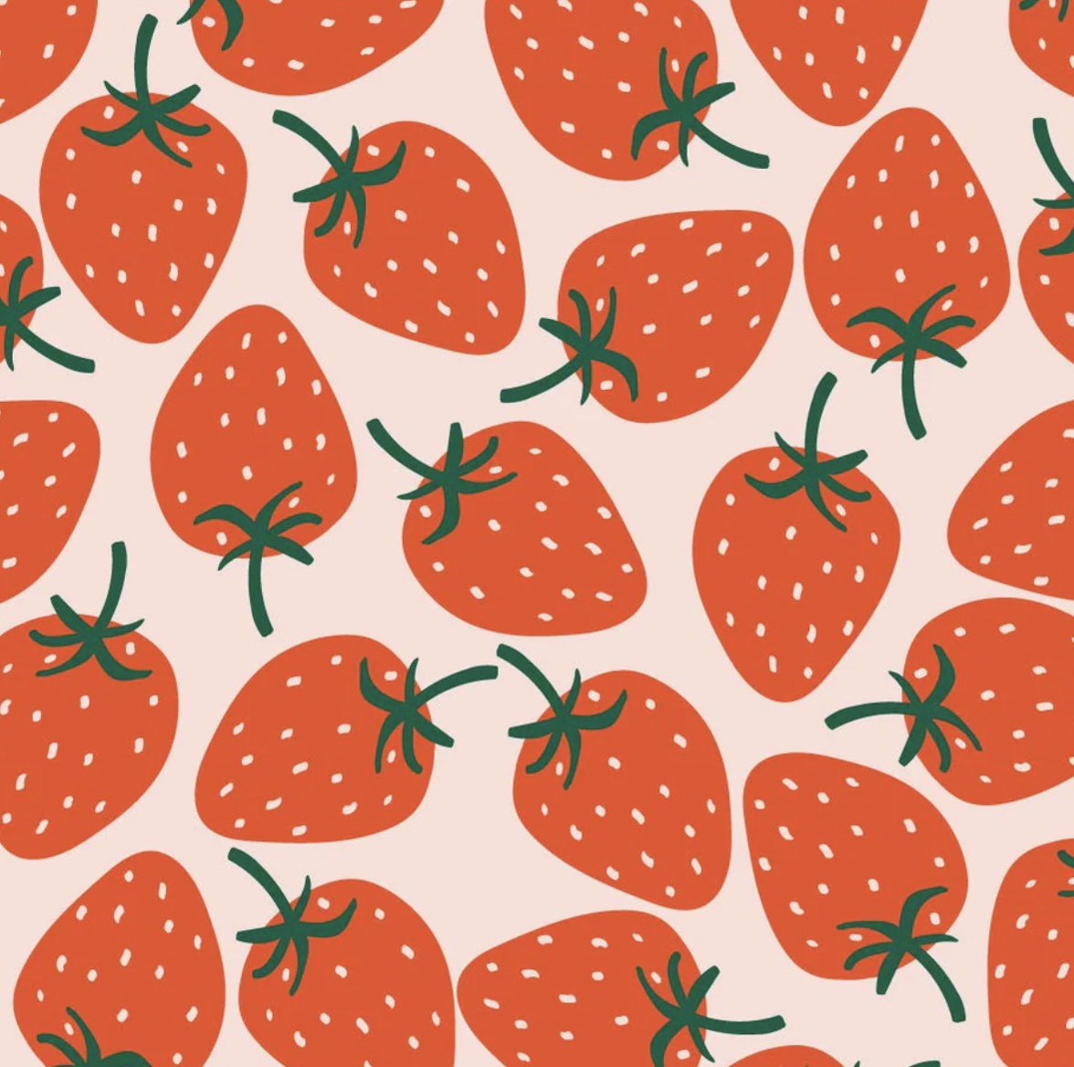 Jersey Strawberry Party 20 x 145 cm