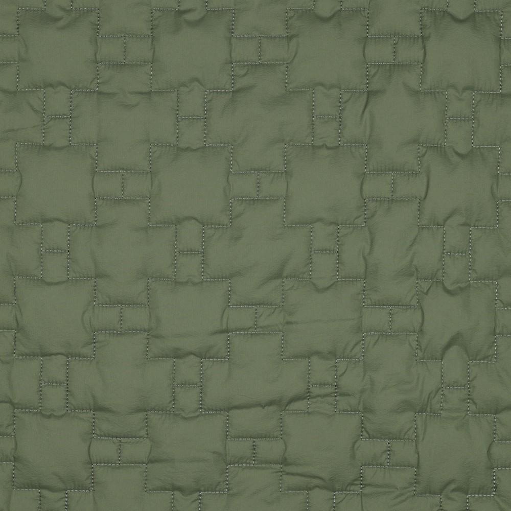 Tissu matelassé doudoune graphique coloris vert 20 x 140 cm