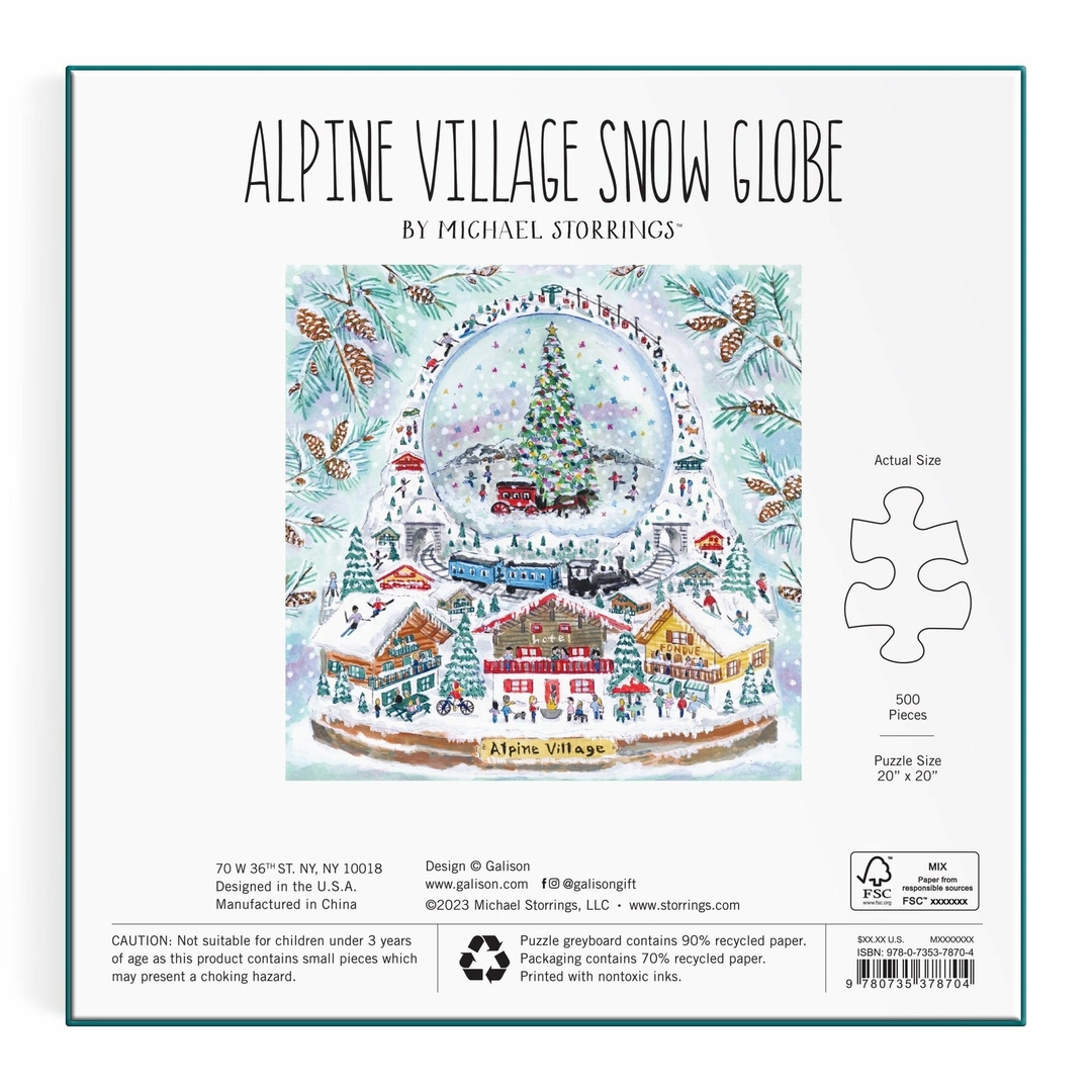 michael-storrings-alpine-village-snowglobe-500-piece-foil-puzzle-500-piece-puzzles-michael-storrings-529413