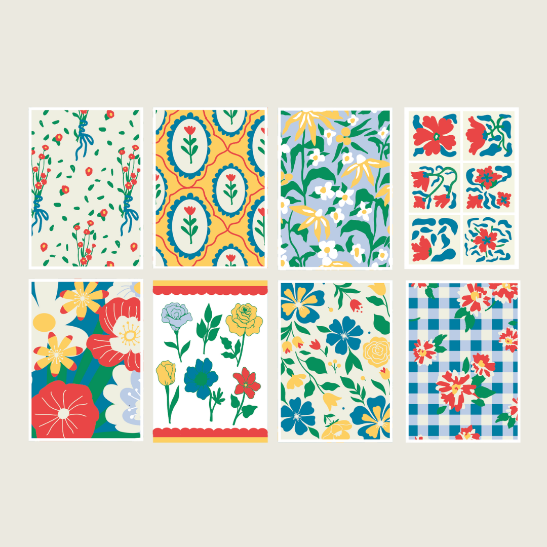 Peintureparnumeros-reveriesflorales-cartes