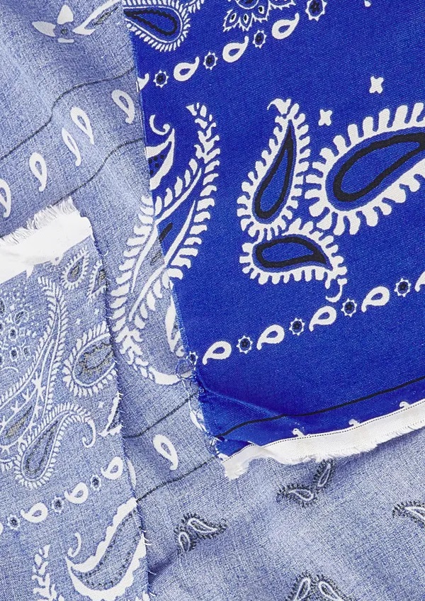 viscose bandana bleu 3