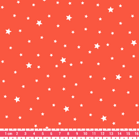 COUPON de Tissu Première Etoile coloris Pamplemousse 2m x 140 cm