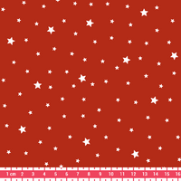COUPON de Tissu Première étoile imprimé coloris paprika 3m x 140 cm