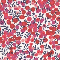 Liberty Wiltshire rouge fond blanc S 20x137 cm