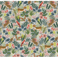 Tissu Rifle Paper Ménagerie Jungle Hunter fond beige 20 x 110 cm