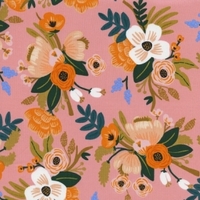 Viscose Rifle Paper Amalfi Lively Floral coloris Coral 20 x 110 cm