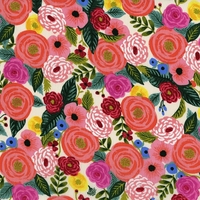 Viscose Rifle Paper English Garden Juliet Rose (cream) 20 x 110 cm