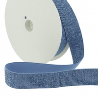 Elastique lurex 20mm bleu x10cm
