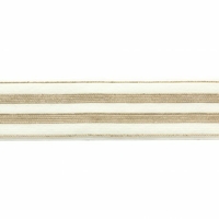 Elastique blanc rayures lurex doré 30mm x 10cm