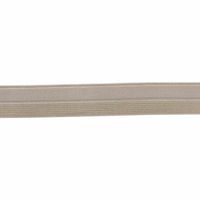 Biais élastique 17mm nude rayé lurex doré x 10cm