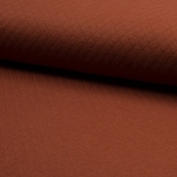 COUPON de Jersey matelassé 100% coton coloris rouille 55 x 145 cm