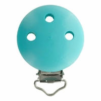 Clip bois pour attache tétine 37x11,5mm coloris turquoise