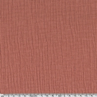 Tissu double gaze de coton coloris marsala/blush 20 x 135 cm