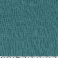 Tissu double gaze de coton coloris eucalyptus 20 x 135 cm