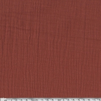 Tissu double gaze de coton coloris tomette 20 x 135 cm