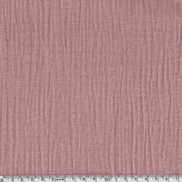 Tissu double gaze de coton coloris rose thé 20 x 135 cm