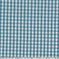 Vichy bleu canard  20 x 140 cm