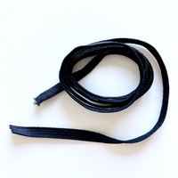 Elastique tresse souple noir 7mm x 1m
