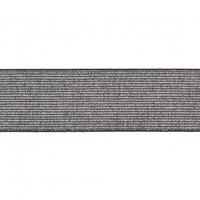 Elastique lurex argent/noir 40mm x 10cm