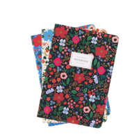 Set de 3 cahiers Wild Rose avec couverture en tissu