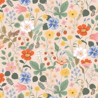 Tissu Rifle Paper Strawberry Fields Blush 20 x 110 cm