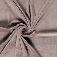 Jersey velours lisse (nicky) coloris taupe 20 x 140 cm