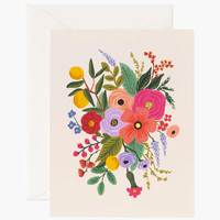 Carte double Garden Party Blush avec enveloppe