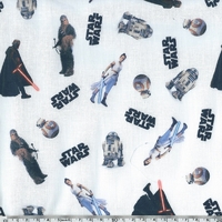 COUPON de Popeline Star Wars 1m x 140 cm