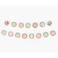 Set de 72 lettres et 8 fleurs pour composer une guirlande