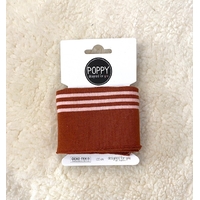Bord-côte Poppy Cuffs rouille et rose