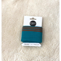 Bord-côte Poppy Cuffs pétrole et rouille