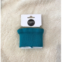 Bord-côte Poppy Cuffs Frill émeraude et doré