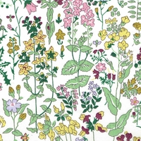 COUPON de 2m Liberty Organic Tana Lawn™ Field Flowers vert coloris A