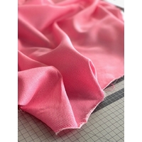 Tissu fil-à-fil rose fluo / blanc 20 x 150 cm