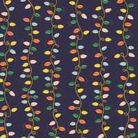 Coton Rifle Paper Holiday Classics Lights navy 20 x 110 cm