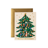 Carte double Merry Christmas avec enveloppe