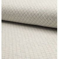 COUPON de Sweat matelassé coloris gris clair chiné moucheté 1m25 x 145 cm