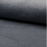 Velours grosses côtes stretch dusty blue 20 x 140 cm