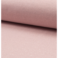 Bord côte pailleté rose et argent 20 x 65 cm