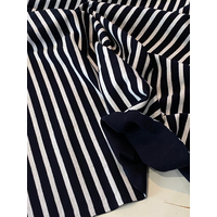 COUPON de jersey marinière double noir et blanc 2m x 165 cm