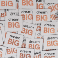 Étiquettes tissées ©ikatee - 5 étiquettes "Dream big"