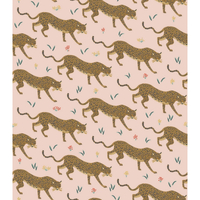 Tissu Rifle Paper Camont Jaguar fond blush 20 x 110 cm
