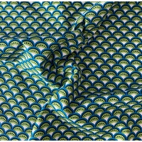 DERNIER COUPON de Tissu pastèque coloris bleu 80 x 140 cm