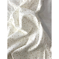 COUPON de Jersey nuée d'étoiles strass or 1m x 145 cm